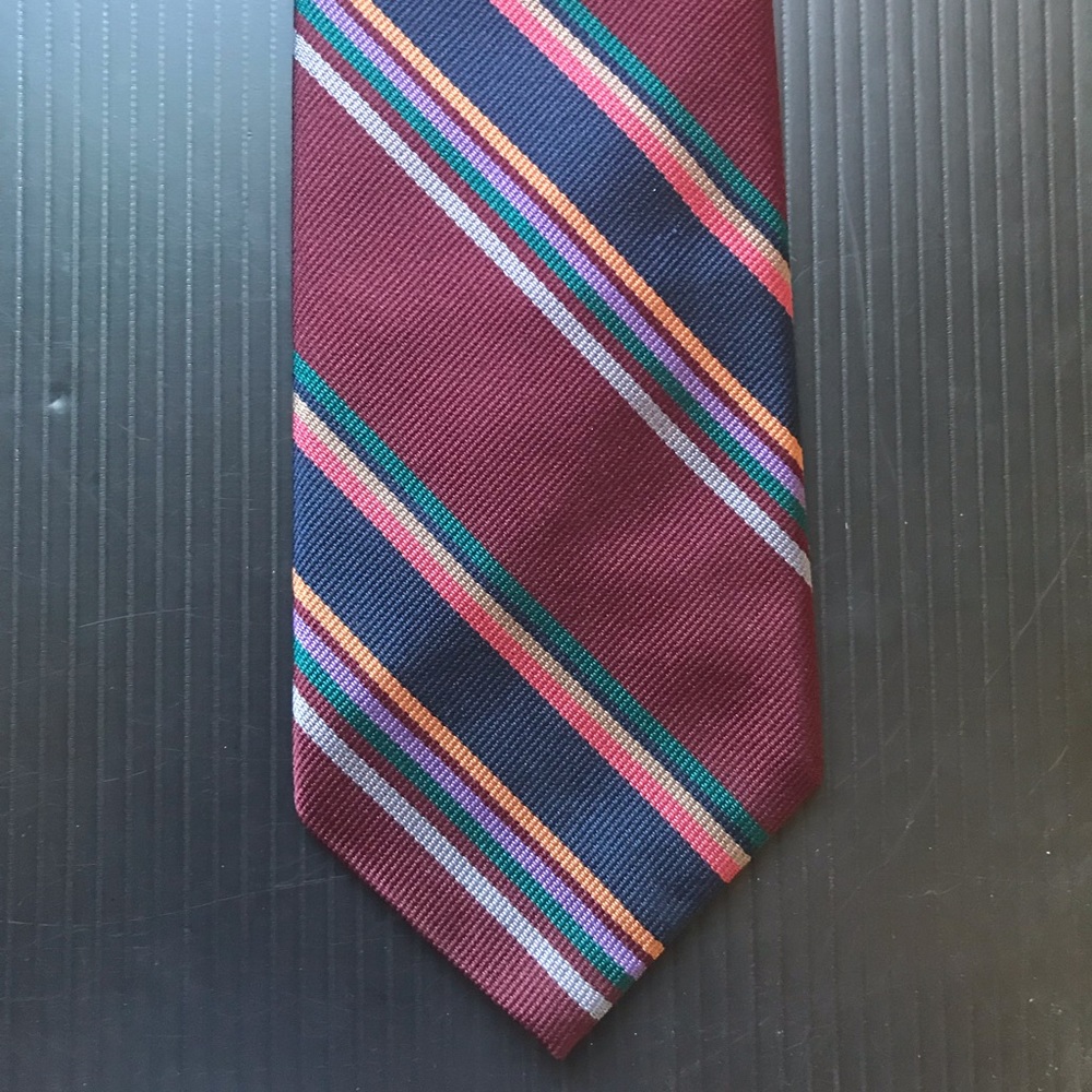 Robert Talbott for Nordstrom’s Best of Class Men’s Silk Tie Wine with Stripes